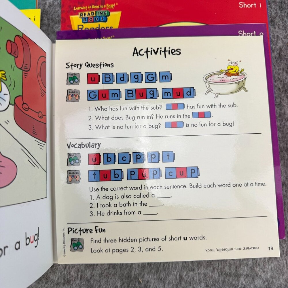✅Learning Resources Reading Rods Readers Phonics Foundation Book Set 1 - Picture 5 of 10
